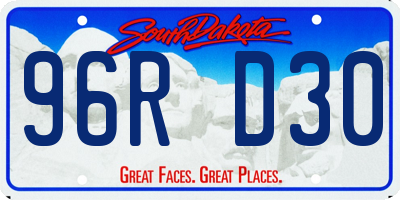 SD license plate 96RD30