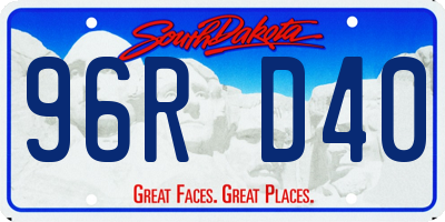 SD license plate 96RD40