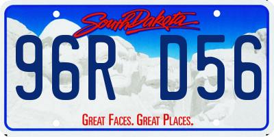 SD license plate 96RD56