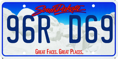 SD license plate 96RD69