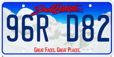SD license plate 96RD82