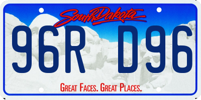 SD license plate 96RD96