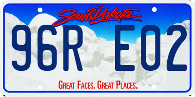 SD license plate 96RE02
