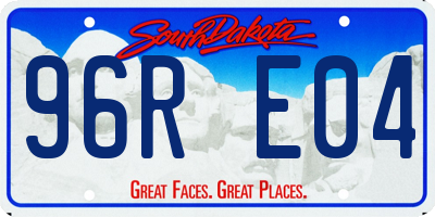 SD license plate 96RE04