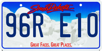SD license plate 96RE10
