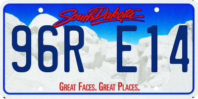 SD license plate 96RE14