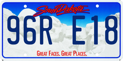 SD license plate 96RE18