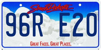 SD license plate 96RE20