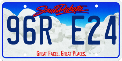 SD license plate 96RE24