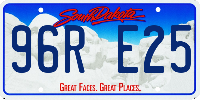 SD license plate 96RE25