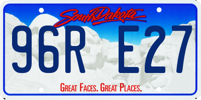 SD license plate 96RE27