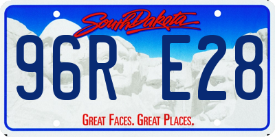 SD license plate 96RE28
