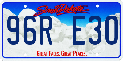 SD license plate 96RE30