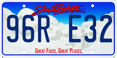 SD license plate 96RE32