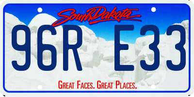 SD license plate 96RE33
