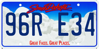 SD license plate 96RE34