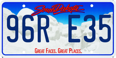 SD license plate 96RE35