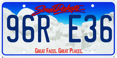 SD license plate 96RE36