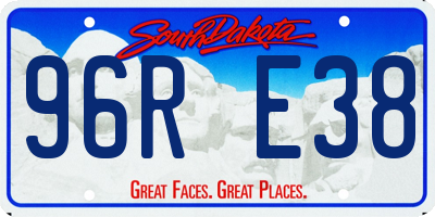SD license plate 96RE38