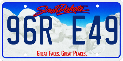 SD license plate 96RE49