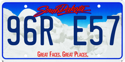 SD license plate 96RE57