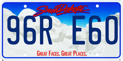 SD license plate 96RE60