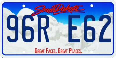 SD license plate 96RE62