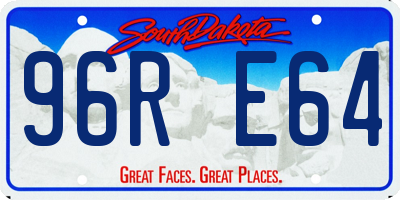 SD license plate 96RE64