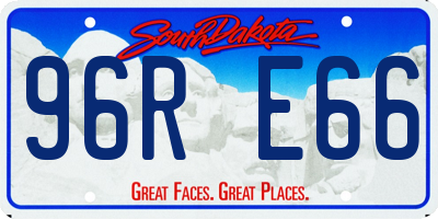 SD license plate 96RE66