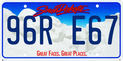 SD license plate 96RE67