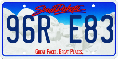 SD license plate 96RE83
