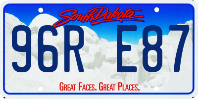SD license plate 96RE87