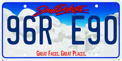 SD license plate 96RE90