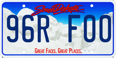 SD license plate 96RF00