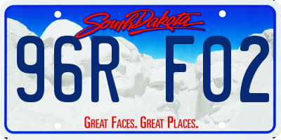 SD license plate 96RF02