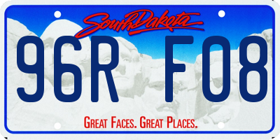 SD license plate 96RF08