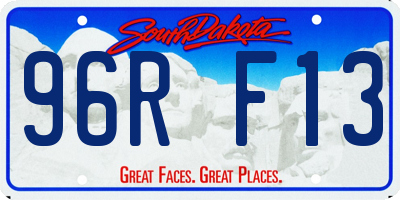 SD license plate 96RF13