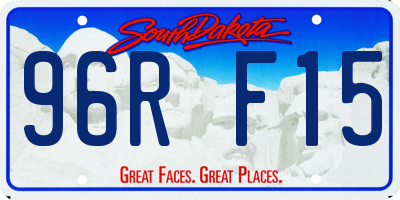 SD license plate 96RF15