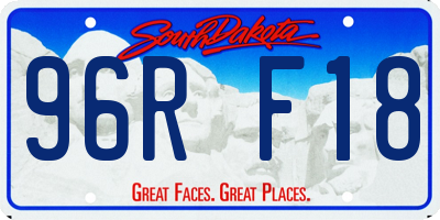 SD license plate 96RF18