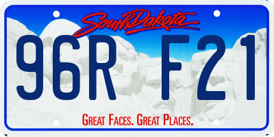 SD license plate 96RF21