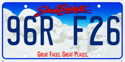 SD license plate 96RF26