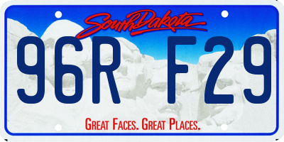 SD license plate 96RF29