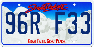 SD license plate 96RF33