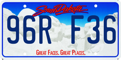 SD license plate 96RF36