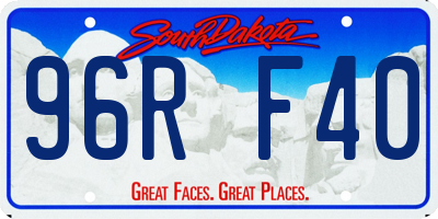 SD license plate 96RF40