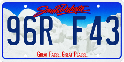 SD license plate 96RF43