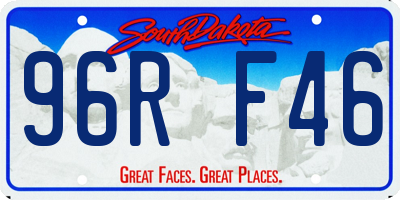 SD license plate 96RF46