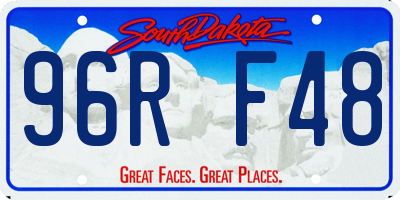 SD license plate 96RF48