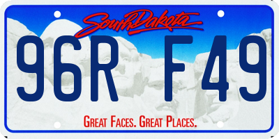 SD license plate 96RF49