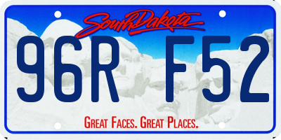 SD license plate 96RF52